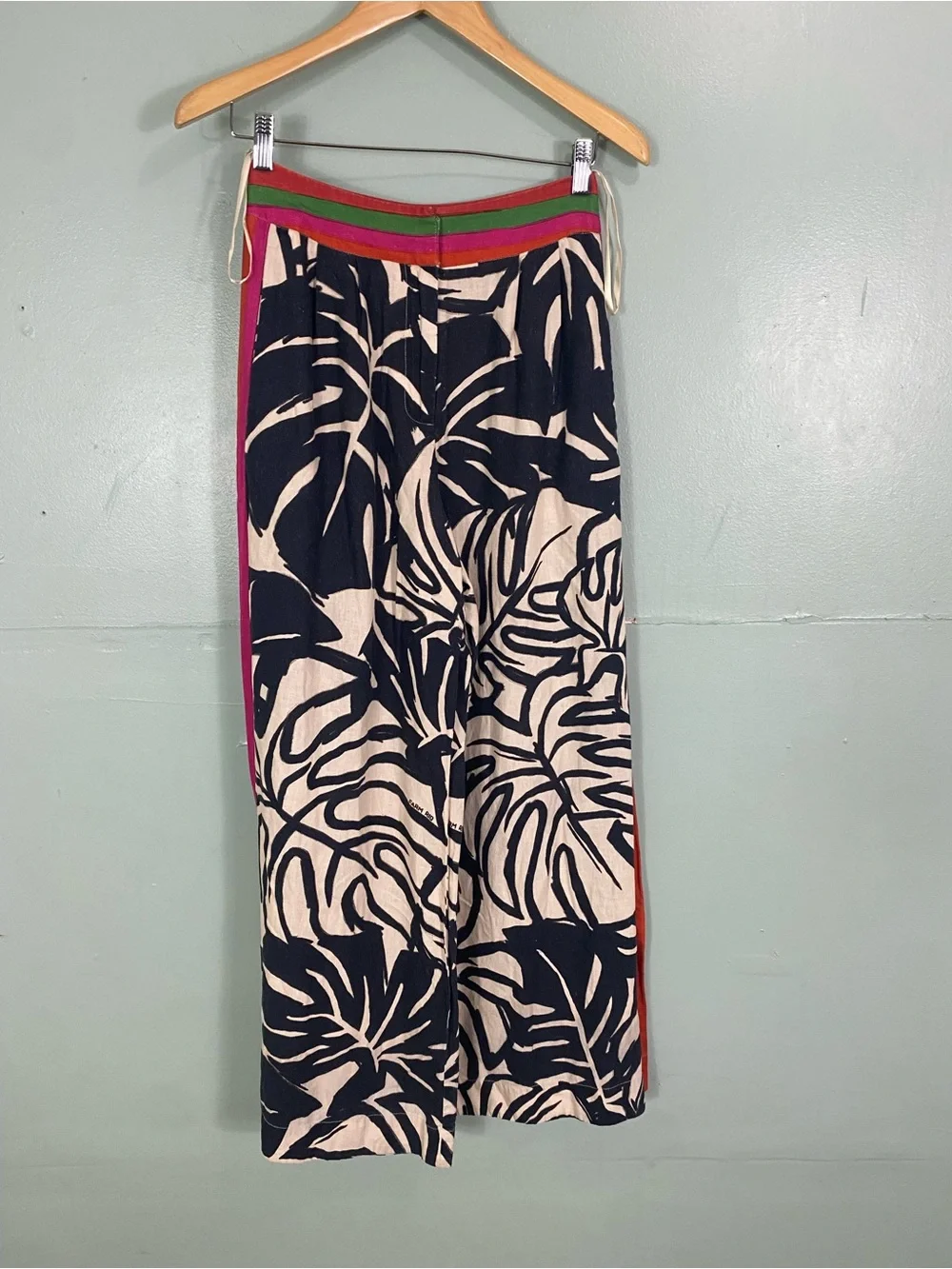 Farm Rio Linen Wide Leg Pants Small Petite
